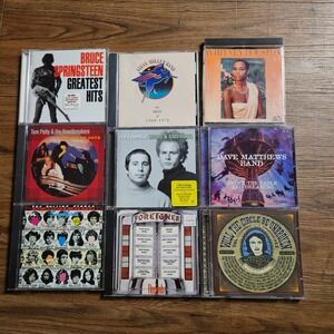 Lot of 9 Rock CDs - Bruce Springsteen, Tom Petty, Rolling Stones, Dave Matthews